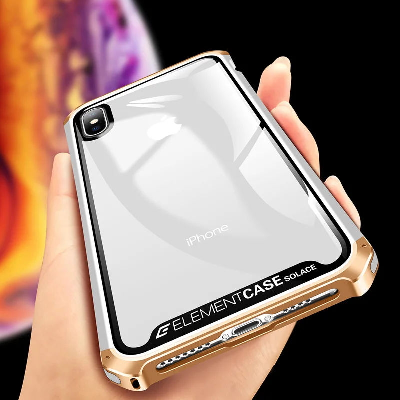 Luxury Aluminum Metal Element Cover Case For iPhone X XS XS MAX 7 8