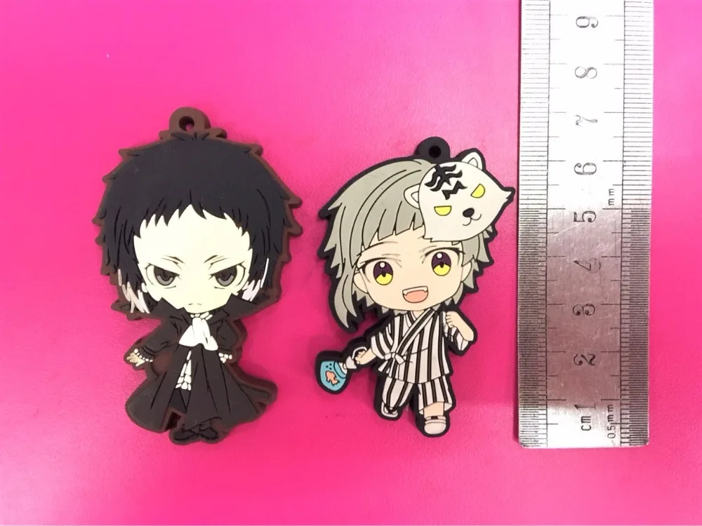 G483 Bungo Stray Dogs Original Japanese anime figure rubber Silicone sweet smell mobile phone charms keychain strap