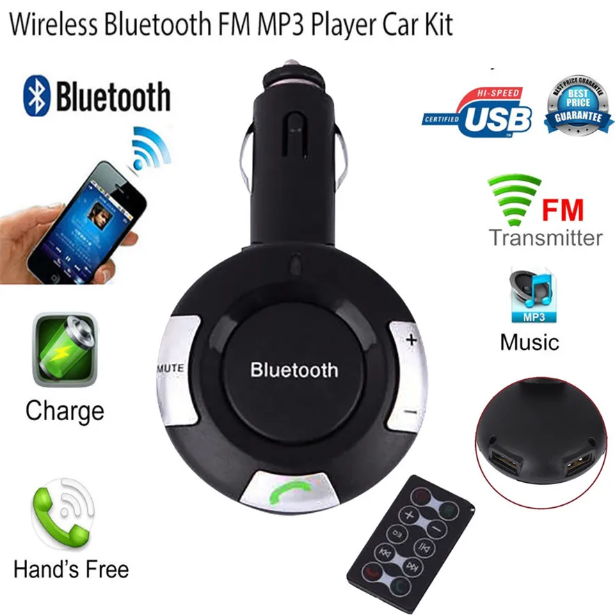Fast sending top quality Bluetooth Car Kit Cigarette Lighter MP3 FM