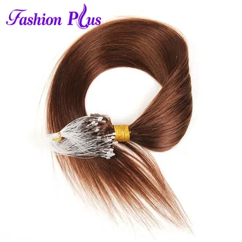 

FashionPlus Micro Loop Ring Hair Extension Blonde Remy Hair Colored Hair Locks 18-24''Micro Bead Hair Extensions 1g/strand 100g