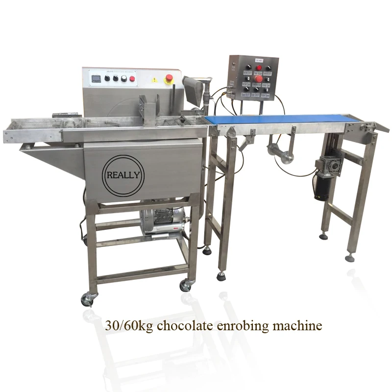 Hot sale mini chocolate enrober/white chocolate enrobing machine/ coating chocolate machine