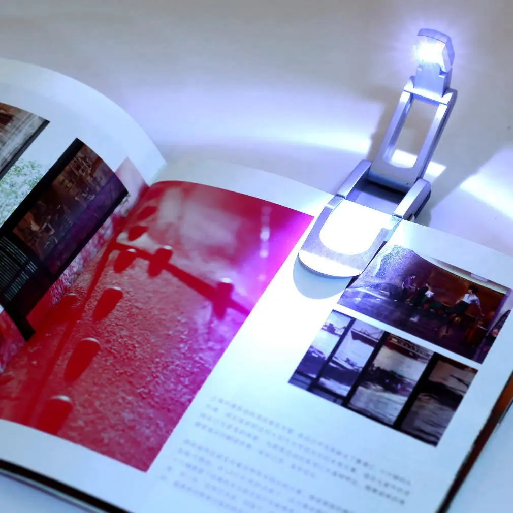 

HOT Portable Bright Clip Adjustable LED Book Desk Light Reading Booklight Lamp NDS66