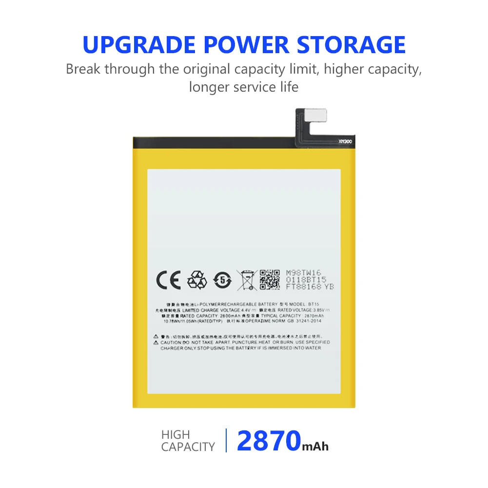 3 85 V Высокая производительность BT15 2870mAh аккумулятор 2870mah Мобильный телефон замена