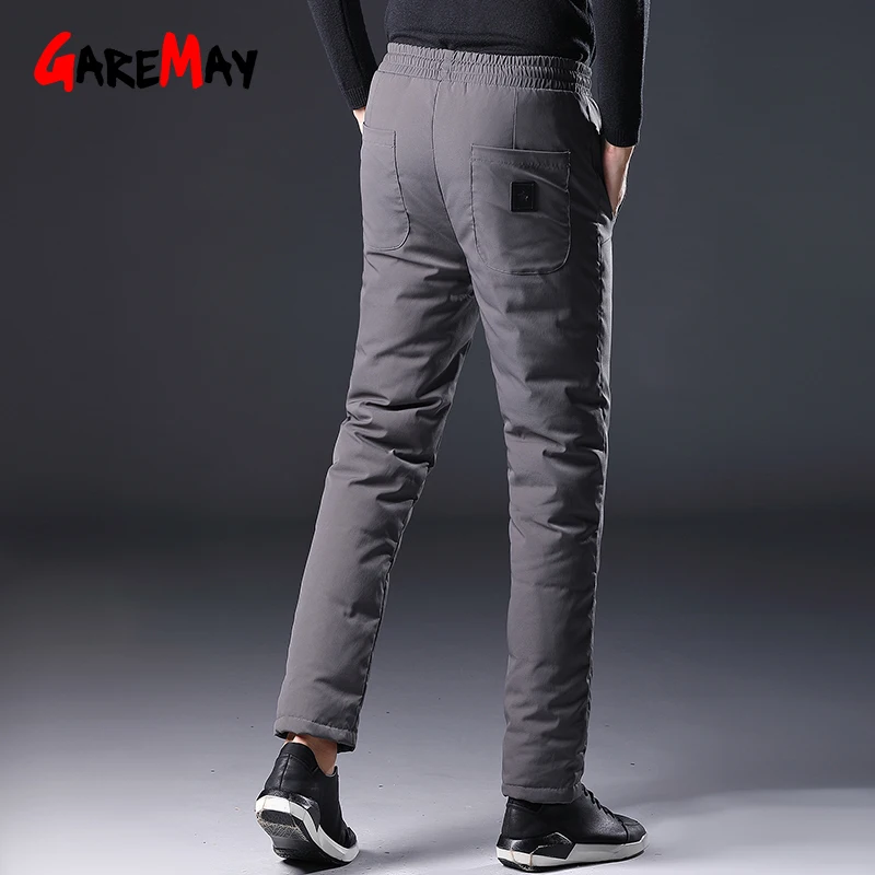 Мужские зимние Пуховые брюки, мужские брюки с белым утиным пухом ...