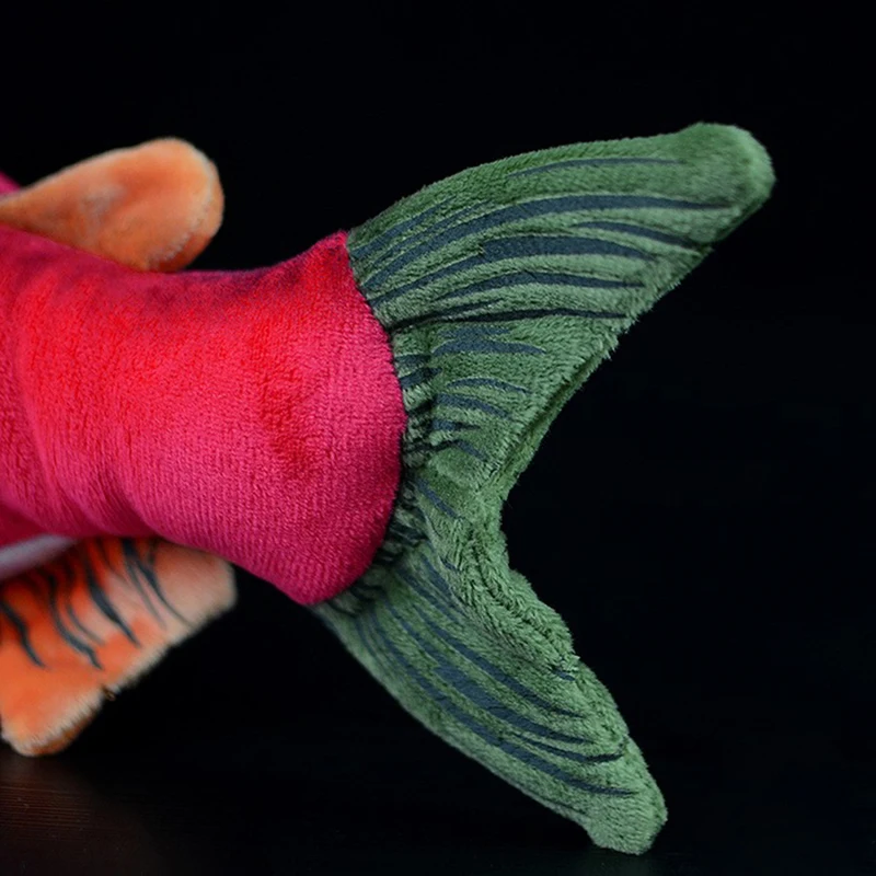 40 см длинная настоящая жизнь соккие лосось мягкие игрушки Реалистичные морские животные красная рыбка плюшевые игрушки мягкие игрушки подарки для детей