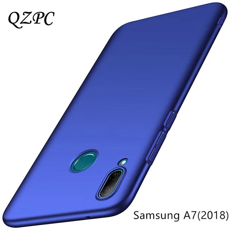 

QZPC Hot New! High Quality Plain Slim Phone Case For Samsung A7 2108 Case Cover Protection Black Matte Hard Plastic Dropshipping