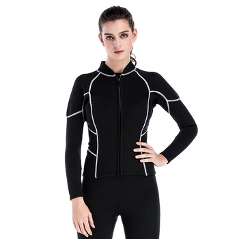 

2018 Women 2MM Neoprene Surf Wetsuit Swimming Spearfishing Wetsuit Women Warm Diving Equipment Shirt Triathlon Diving Suit Shir