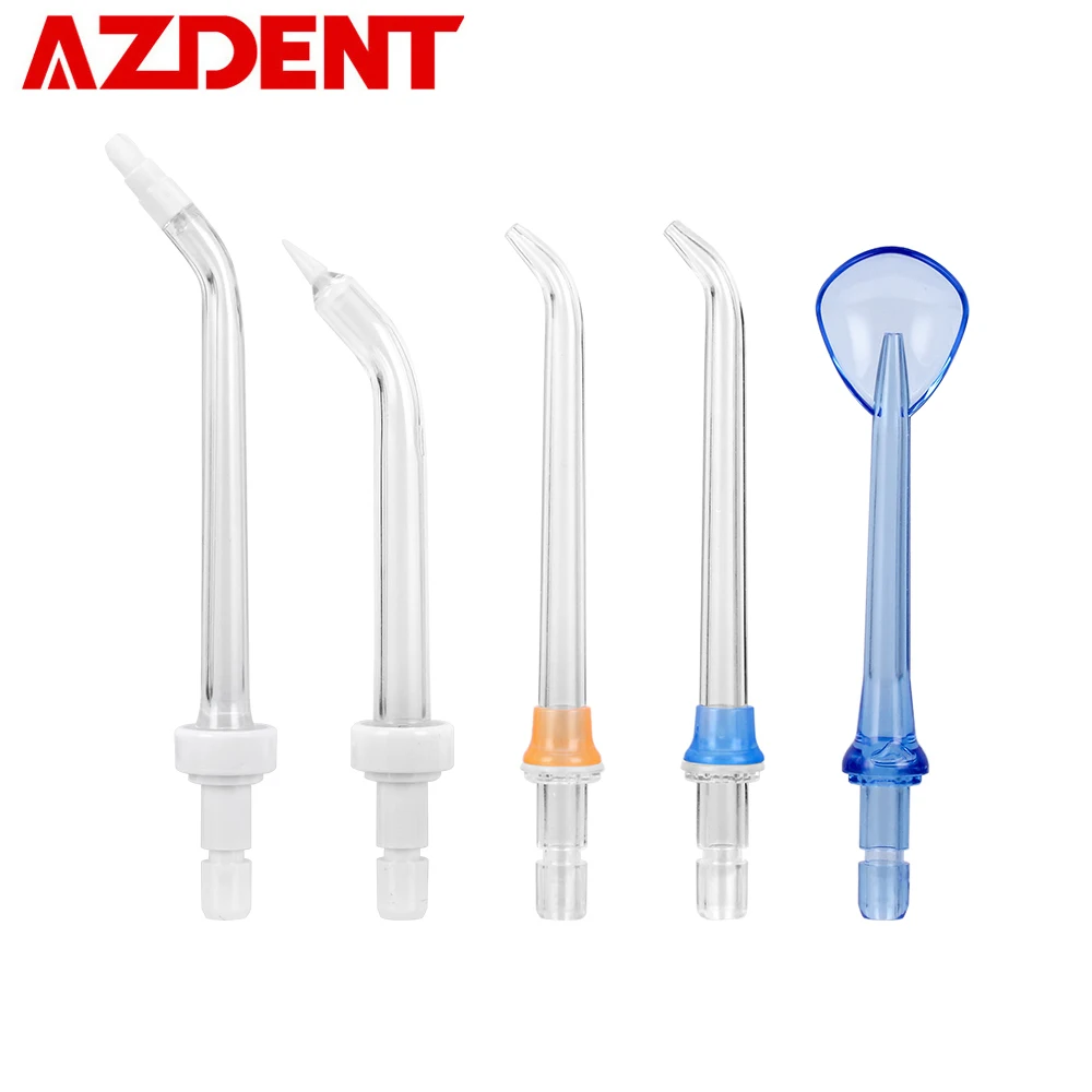 

5 Replacement Tips Nozzle for Cordless 3 Mode Oral Jet Irrigator Portable Water Dental Flosser AZDENT HF-5 Periodontal Bag Floss
