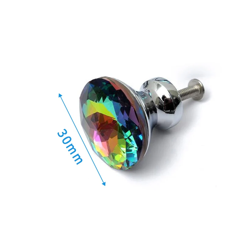 

4/6/8/12/16 Pcs/Set Colorful Clear Crystal Glass Door Knobs Furniture Handle For Drawer Cupboard Cabinet Wardrobe MAL999