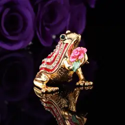 Qifu домашний декор форма лягушки металлический ювелирный держатель