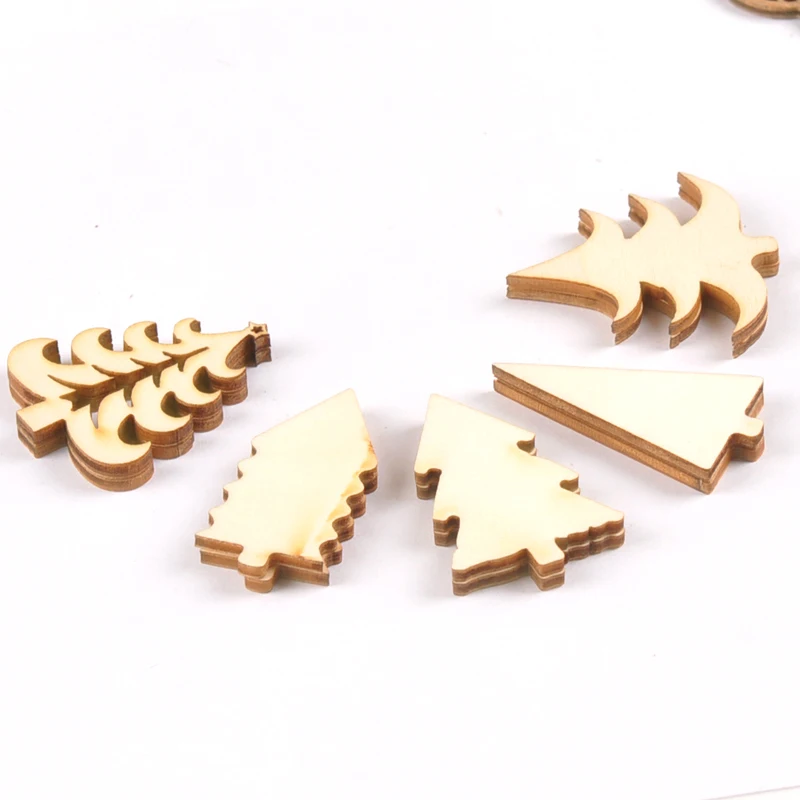 

10pcs creativity christmas trees Wooden Scrapbooking for wood decoration Handmade Accessory Sewing Home Decoration m2121