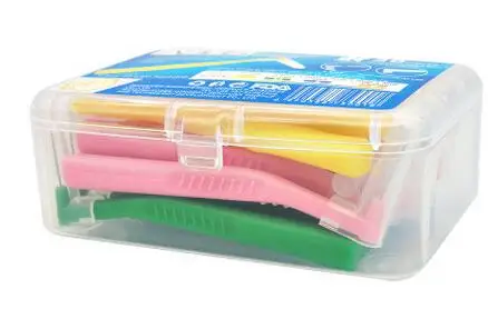 3 Коробки x 20Pcs L Форма пуш ап межзубная щетка Уход за полостью рта Отбеливание