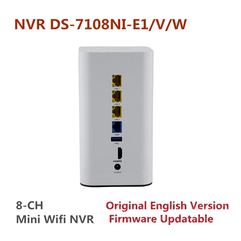 Оригинальный hik международная версия встроен мини-Wi-Fi NVR DS-7108NI-E1/V/W 8ch Беспроводной