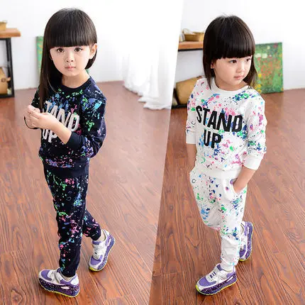 2016-children-Autumn-girls-Boys-long-sleeve-T-shirts-colorful-Dot-print-Tops-pants-Baby-Sport-Clothing-sets-2-7Y-Clothes-1