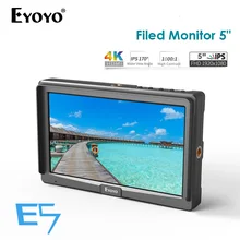Eyoyo E5 5 Inch 1920x1080 HD IPS Screen 500cd/m2 Camera Field Monitor 4K HDMI Input Output Video for DSLR Mirrorless Camera feelworld f6 5 7 ips support 4k hdmi input full hd on camera monitor for camera video can power for dslr or mirrorless camera