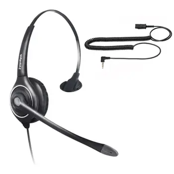 

Home/Office headphones QD (Quick Disconnect) headset with single 3.5mm plug for laptop,Smartphone,mobile phone,PC or RJ9 plug