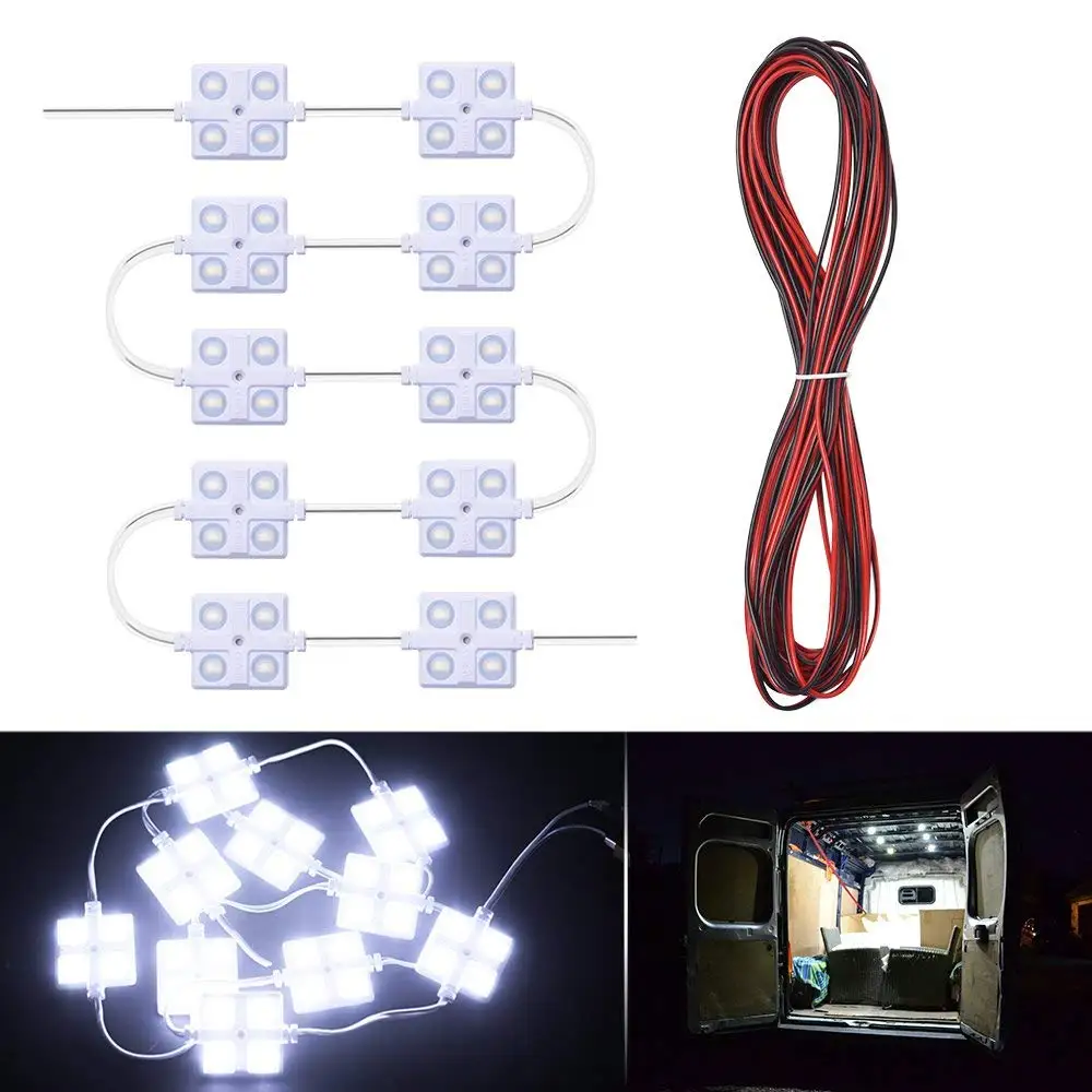 Us 12 75 46 Off Mictuning 12v 40 Leds Van Interior Ceiling Light Kits For Trailers Lorries Sprinter Van Boats Truck In Signal Lamp From Automobiles