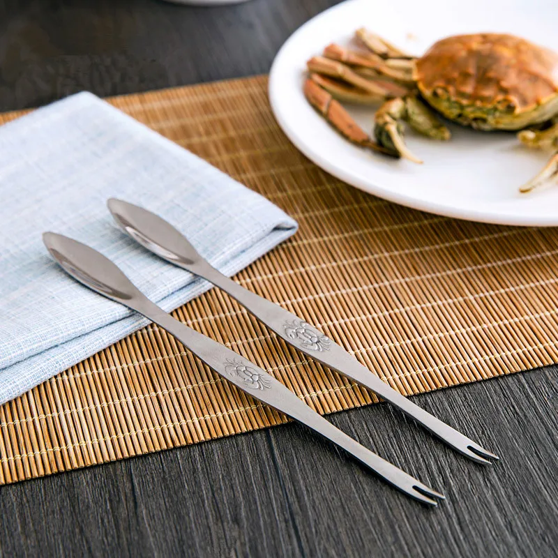 4 шт нержавеющей стали вилки для крабов морепродуктов выбирает вилки ...