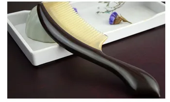 

comb Personal care tools Horn wood composite natural black tan stitching sheep horn Hairdressing apparatus