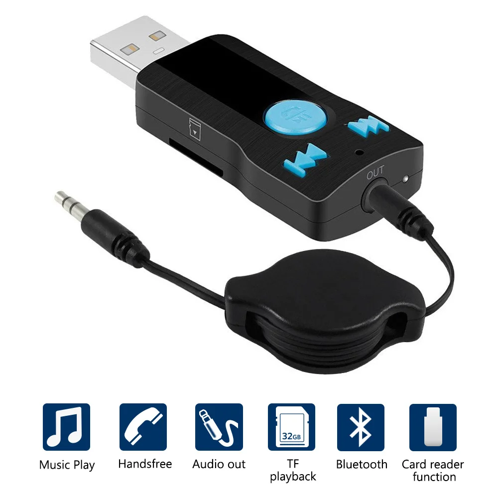 

Car Kit Bluetooth Audio Receiver Aux Wireless A2DP Music Receiver Adapter 3.5mm Jack for Car Home Speaker Music Streaming