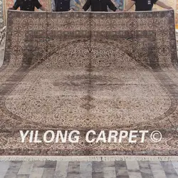 Yilong 12'x18 традиционного персидского дизайна Винтаж Восточный ручной работы высокого качества шелковый ковер (rsl001a12x18)