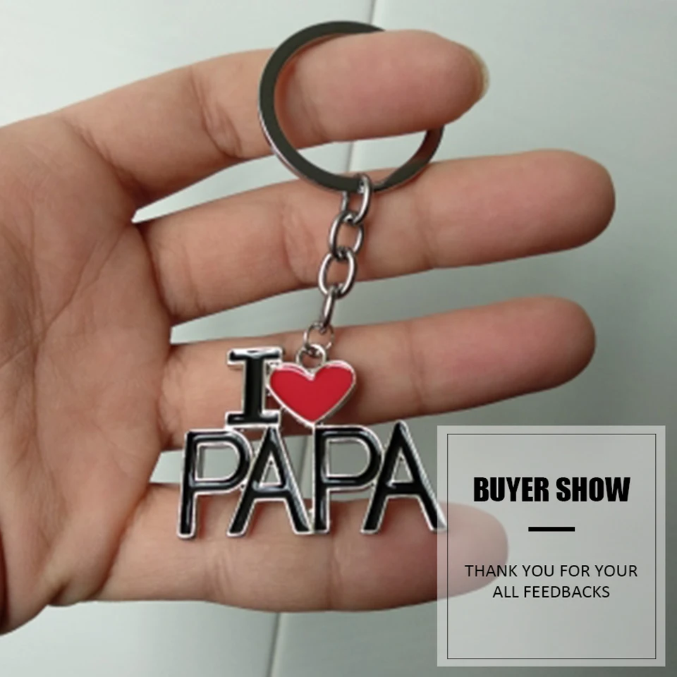 Father Mother/'s Day Metal Ornaments Keychain Bag Pendant Keyring Key Holder