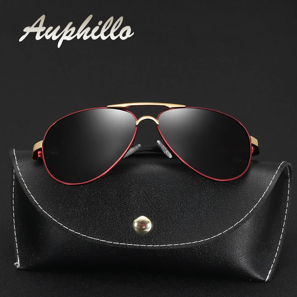 AUPHILLO New Classic Retro Sunglasses Men Superior Quality Photochromic Sunglasses Men Polarized Driver's Driving Glasses UV400