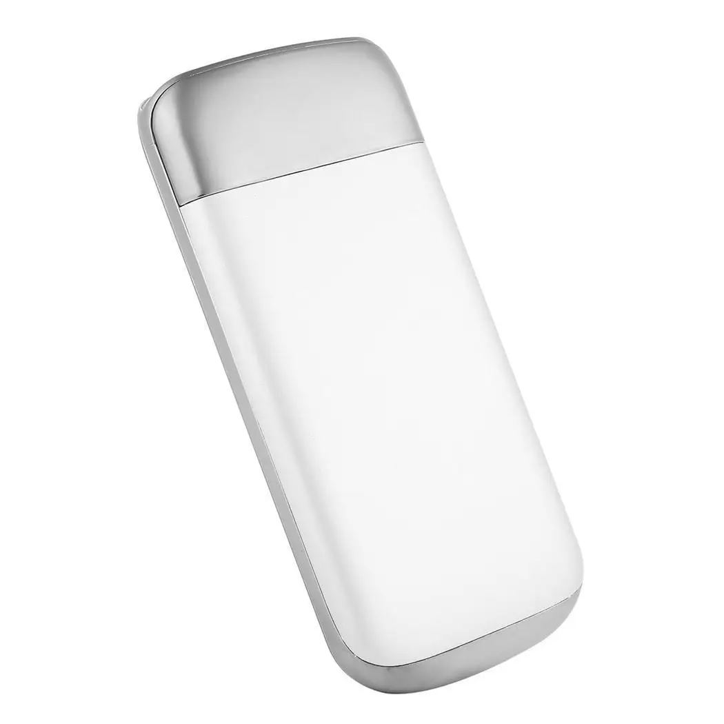 30000 мАч Внешний аккумулятор внешний аккумулятор 2 USB светодиодный внешний аккумулятор портативное зарядное устройство для мобильного телефона для Xiaomi Mi iphone 7 8 huawei - Цвет: White