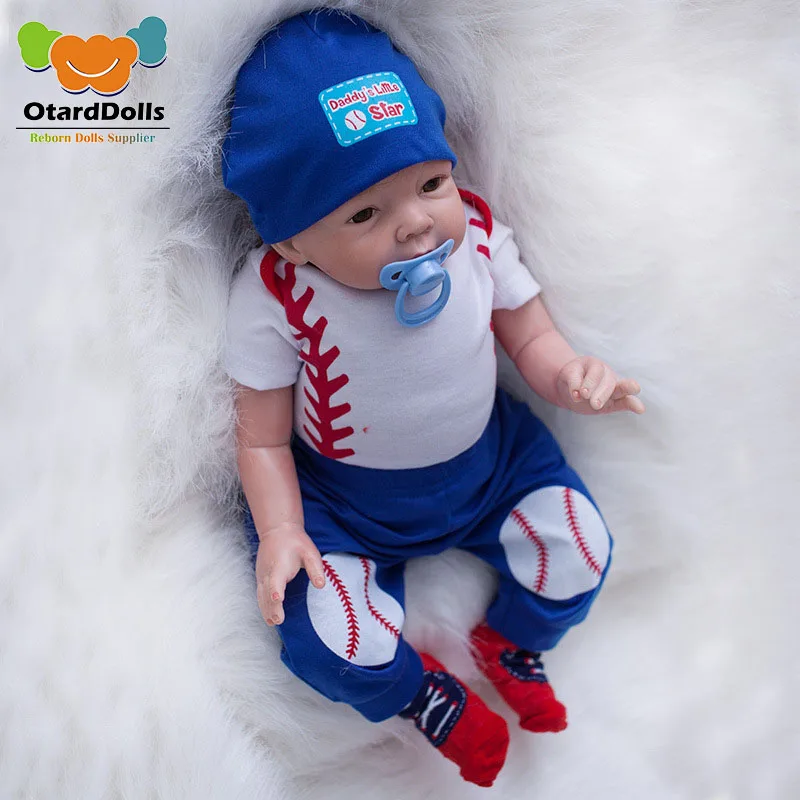 OtardDolls 22 pulgadas bebe muñecas 55 cm de silicona suave muñecas del bebé de la muñeca realista boneca Juguetes Para Cumpleaños de niña regalo - 1