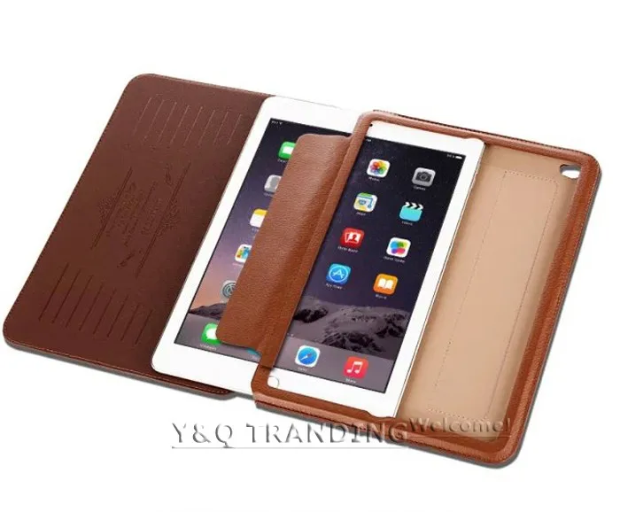 Ultrathin Cowhide Genuine Leather Case for Apple iPad Real Leather Business Stand Smart Cover for iPad (16)