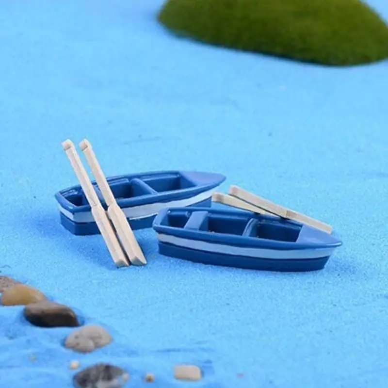 

High Quality Crafts Totoro Boat Wooden Quants Oars Dollhouse Garden Sea Ocean Marine Ornament Ship Sailer Gift VE