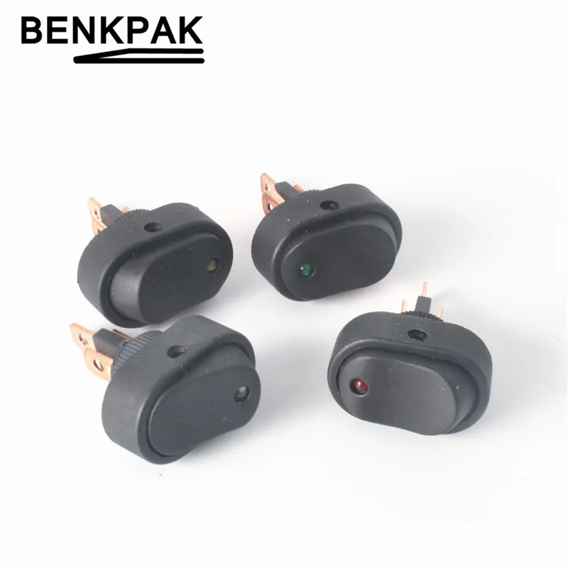 

Car Modification led illuminated rocker switch 12V 20A Red, green, yellow blue