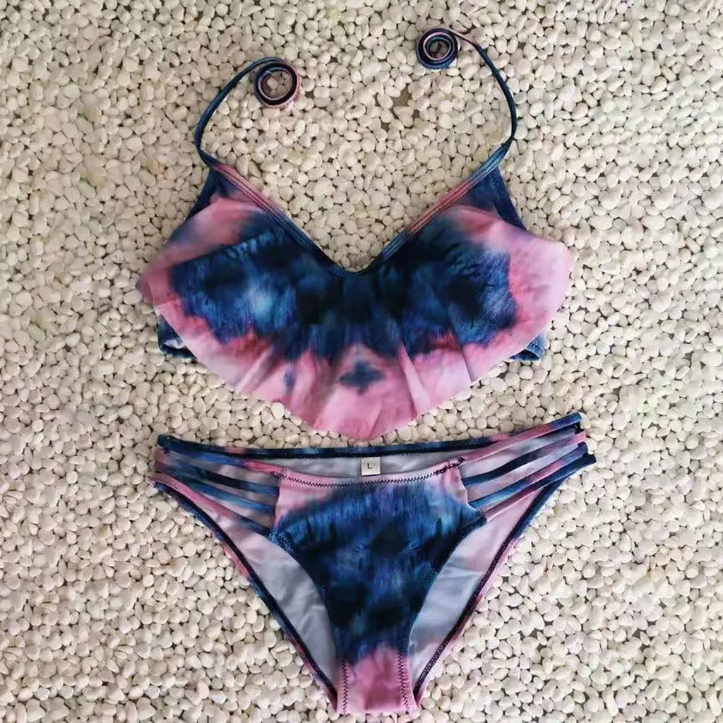 

Womail 2019 Women Floral Print Beach Swimsuit Swimwear Bathing Monokini Padded Bikini bathing suit women high waist biquini @2