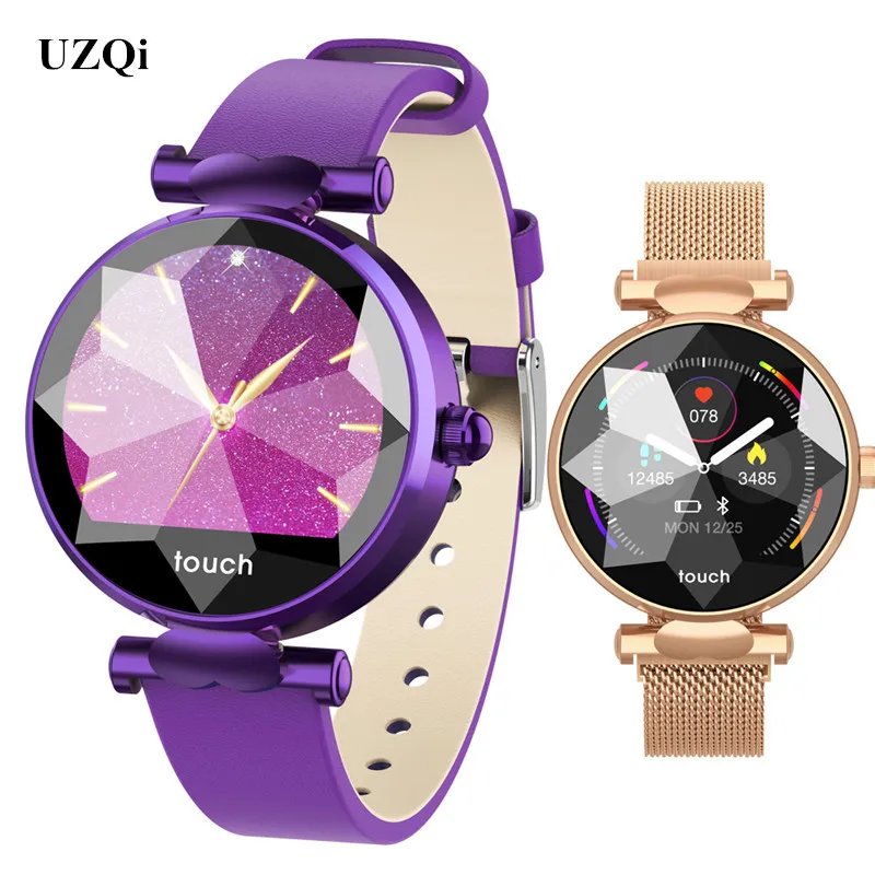 UZQi Smartwatch Female Fitness Activity Tracker Woman Heart Rate Smart Watch Bracelet Android IOS Phone Ladies Wristband Watches