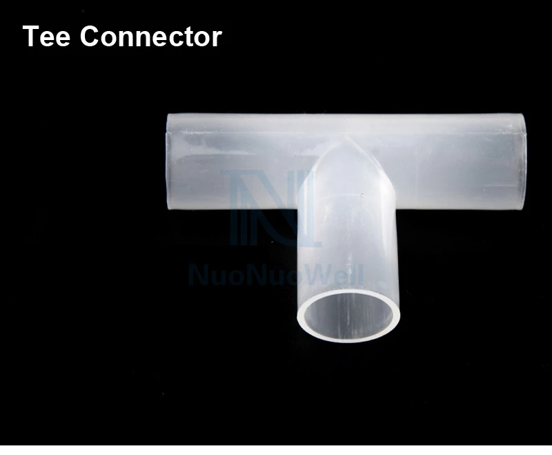 NuoNuoWell 3/" 1/2" соединитель для труб, Пластиковые полупрозрачные соединения труб, аксессуары, тройник, локоть, соединители, 2шт-упаковка