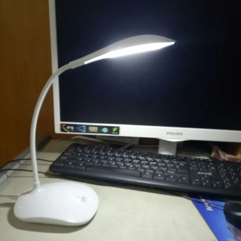 

ABS 12v LED table lamp led reading light with plug and cable triangle led lamp with touch switch dimmerable 1w battery & charger