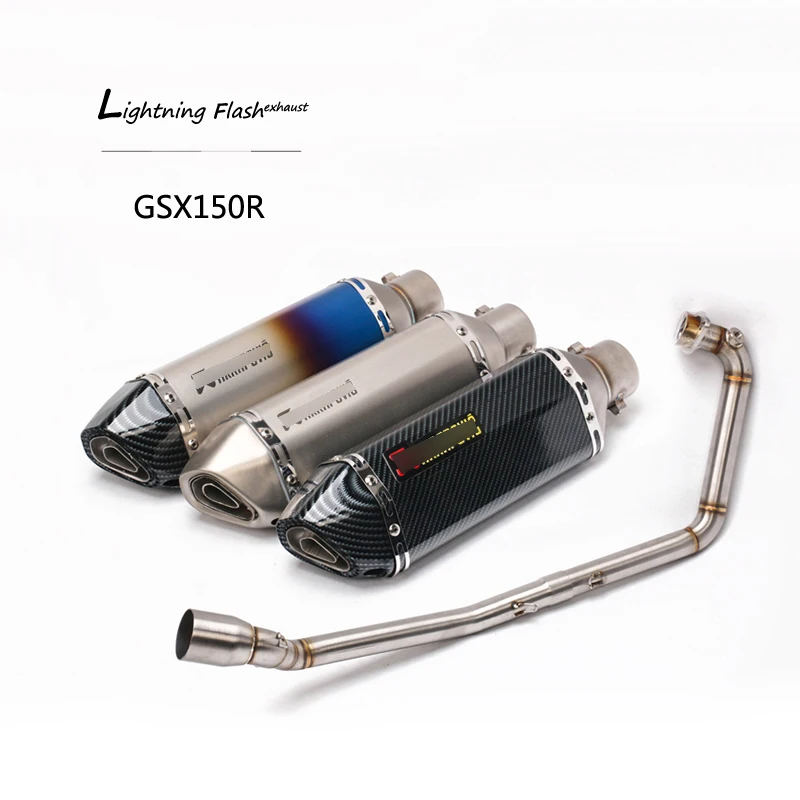

Full Exhaust System for Suzuki GSX150R Exhaust Pipe Slip On Motorcycle Header Mid Tail Silencer Removable DB Killer Muffler