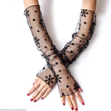 2 шт., шифоновые рукава из тюля, женские тонкие лето, защита от солнца, длинные рукава, дышащие велосипедные перчатки, грелки для вождения