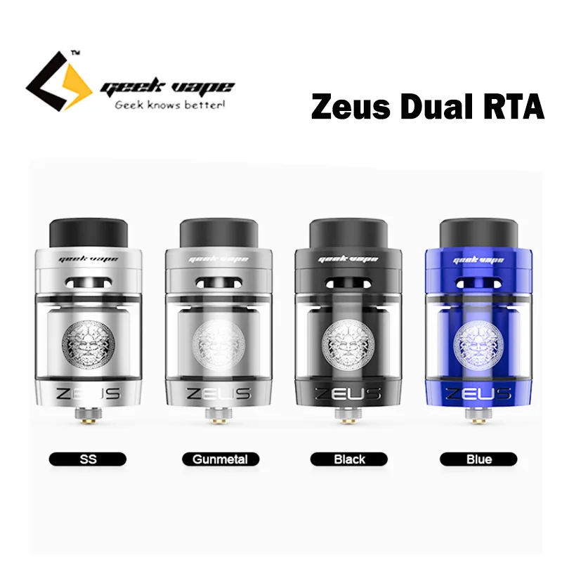 

Originla Zeus Dual RTA Tank with the innovative leak-proof top airflow system supports both single and dual coil builds