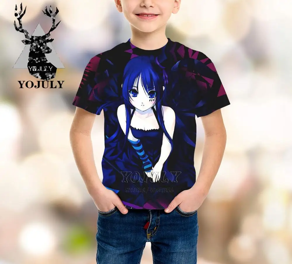 YOJULY/K-ON! Детская одежда в стиле аниме Харадзюку С 3D-принтом для маленьких мальчиков и девочек детская футболка Лидер продаж, модные футболки для девочек, A138