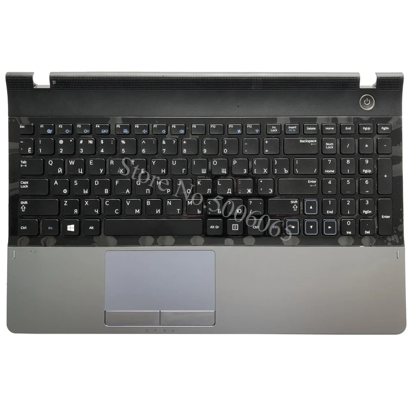 

For samsung NP300E5A NP305E5C NP300e5x NP305E5A 300E5A 300E5C 300E5Z Russian RU laptop keyboard with Light blue Palmrest case