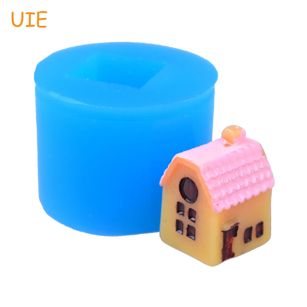 

FYL430U 16.9mm 3D House Silicone Push Mold - Dessert, Sugarcraft, Fondant, Cabochon, Resin Fimo Clay, Chocolate, Dollhouse Wax