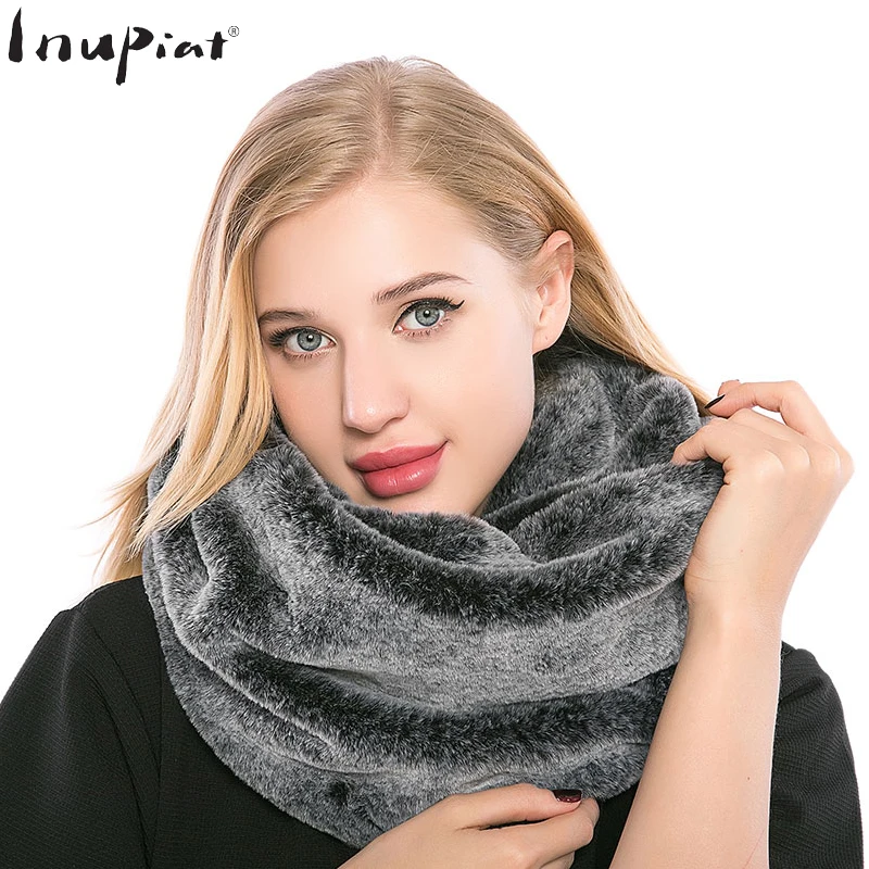 Orginal Winter Soft Thick Warm Rabbit Fur Scarf Gradually Changing