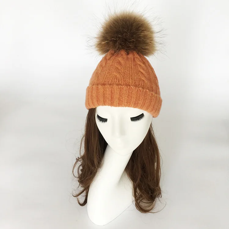 2018 Winter New Arrived Lady Pompom Hat Wool For Women's Cap Solid Color Hairball Casual Skullies Beanies ACI51 (3)
