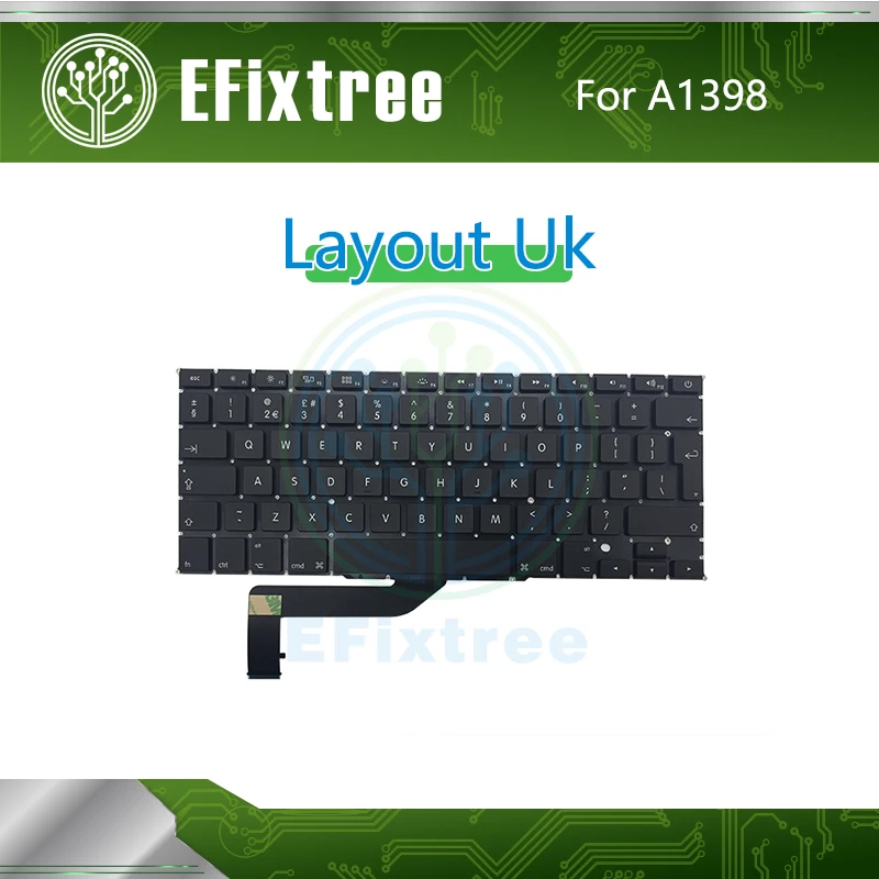 Клавиатура A1398 для Macbook Pro Retina 10 шт. английская раскладка 15 дюймов США 2012013 2014 2015 EMC