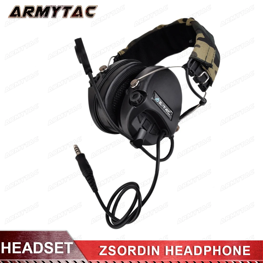

Z-tactical Militar Headsets Sordin Headset Anti Noise Z111(FG) With zPeltor Tactical PTT Military Standard Version