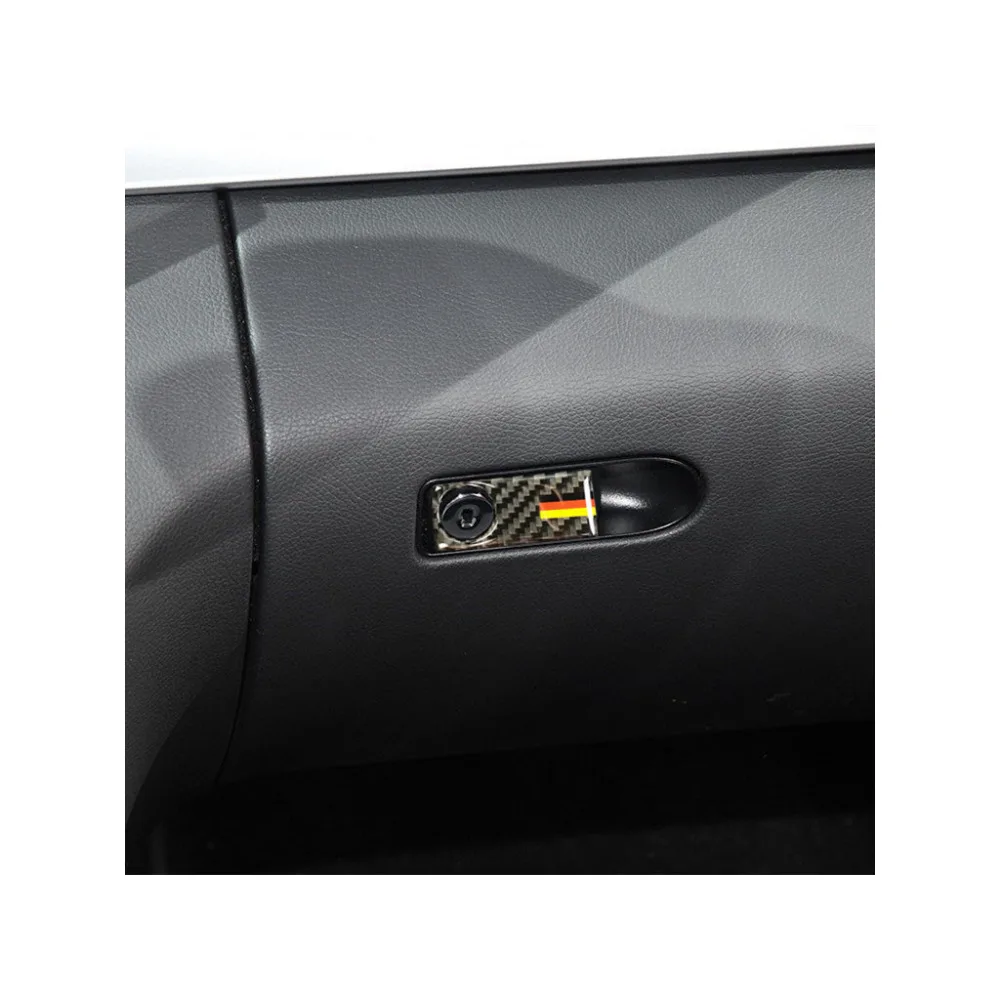 Внутренняя отделка полосы из углеродного волокна наклейка для дверной ручки Copilot сторона хранения отделка наклейка для Mercedes C-Class W205 GLC#713