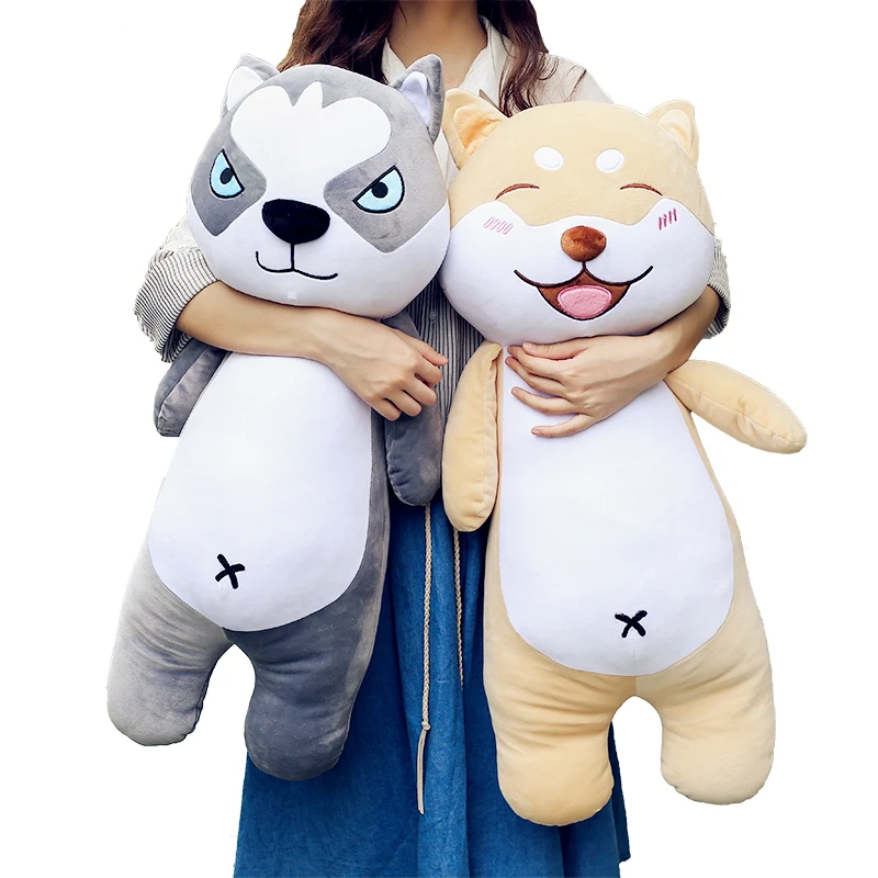 Kawaii Smile Мягкие плюшевые собака куклы Пуховые хлопковые собаки животные детские