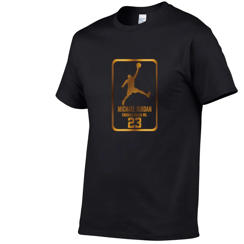 Летний Для мужчин Jordan 23 принт футболка мужская хип-хоп Повседневное Футболки парные Топы из хлопчатобумажной ткани, раздел-футболки, одежда размера плюс XS-2XL - Цвет: Black 80