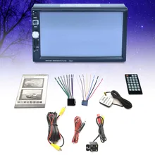 7” Touch Screen Car MP5 Player 2 DIN Bluetooth 1080P FM USB GPS Navigation with Rear View Camera Remote Control Up to 32G
